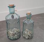 sierflessen,siervazen,decoratie,Riverdale,blauw glas,flessen, Ophalen of Verzenden, Zo goed als nieuw