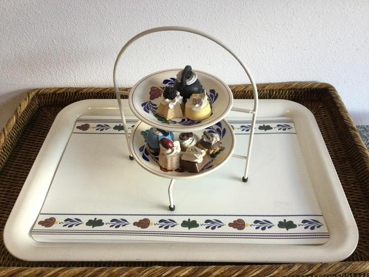 Boerenbont metalen geplastificeerd Etagere), Huis en Inrichting, Keuken | Servies, Zo goed als nieuw, Overige typen, Boerenbont