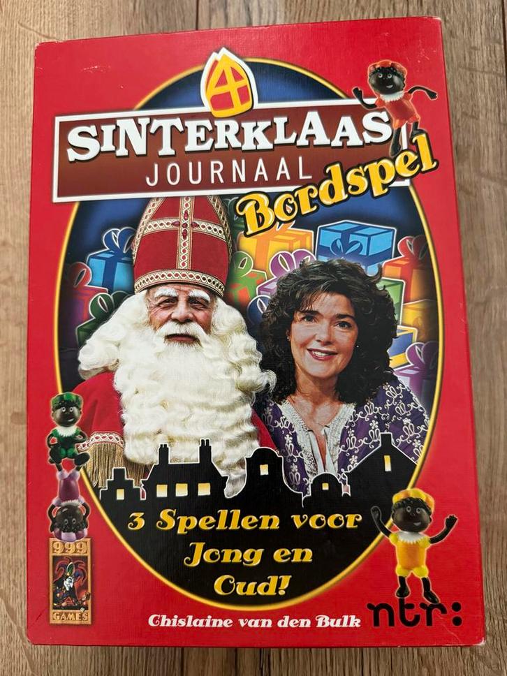 Sinterklaas Journaal Bordspel - 3 Spellen!, Hobby en Vrije tijd, Gezelschapsspellen | Bordspellen, Zo goed als nieuw, Ophalen of Verzenden