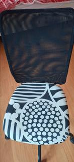 Bureaustoel zwart met wit, Ophalen, Gebruikt, Zwart, Bureaustoel