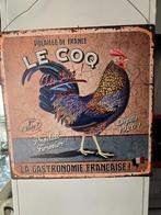 Metalen bord 30 x 30 cm Le Coq La Gastronomie Francaise!, Ophalen, Gebruikt