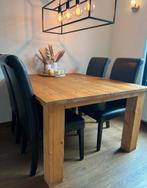 Steigerhouten Eettafel + Stoelen (Optioneel), Huis en Inrichting, Tafels | Eettafels, Ophalen, Gebruikt, Eikenhout, Vier personen