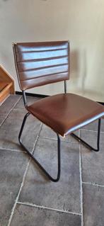 8 buisframe eetkamerstoelen 4 grijs 4 bruin, Huis en Inrichting, Stoelen, Ophalen, Gebruikt, Grijs, Vijf, Zes of meer stoelen