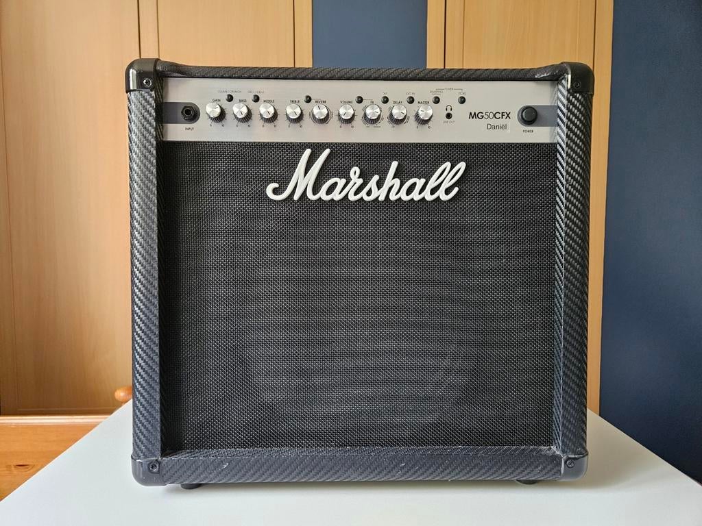 Marshall MG50CFX Versterker., Muziek en Instrumenten, Versterkers | Bas en Gitaar, Ophalen, Zo goed als nieuw, Gitaar, 50 tot 100 watt