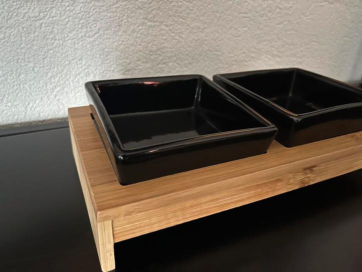 Voerbak hond hoogglans zwart nieuw, Dieren en Toebehoren, Hondenvoerbakken en Drinkbakken, Nieuw, Ophalen