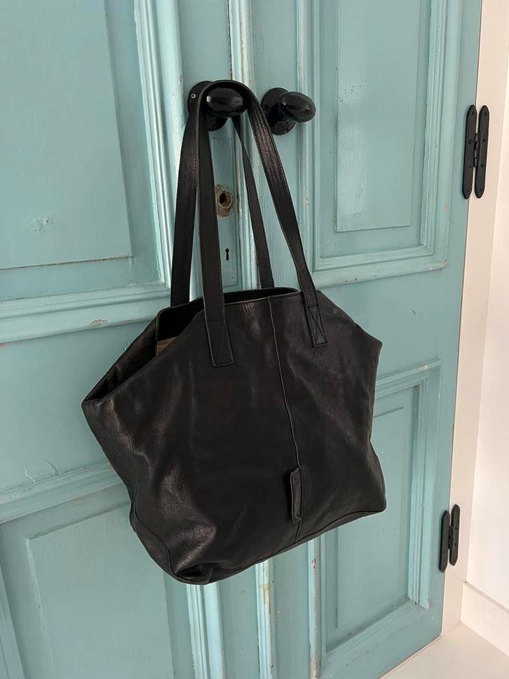 Shabbies tas shopper zwart, Sieraden, Tassen en Uiterlijk, Tassen | Damestassen, Zo goed als nieuw, Shopper, Zwart, Ophalen of Verzenden