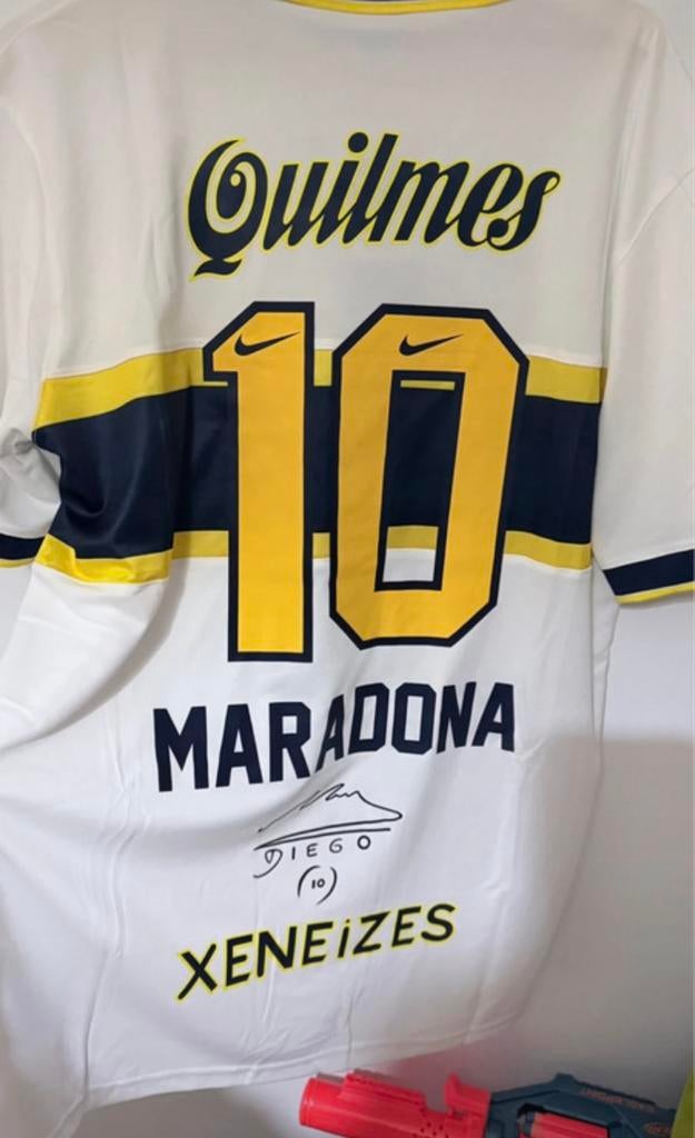 Maradona gesineerd Shirt - Boca Juniors - Legendarisch!, Ophalen of Verzenden, Zo goed als nieuw, Maat 52/54 (L), Wit