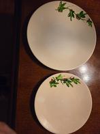 Kerstservies -handbeschilderde Borden met Hulst Decoratie, Ophalen, Gebruikt, Bord(en), Overige stijlen