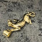 14 karaat gouden hanger panter massief model, Sieraden, Tassen en Uiterlijk, Kettinghangers, Ophalen of Verzenden, Zo goed als nieuw