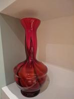 Opaline glazen decoratieve vintage vaas, Gebruikt, Ophalen of Verzenden, Glas, Minder dan 50 cm