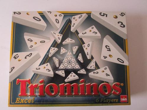 Triominos excel, tot 6 personen, Hobby en Vrije tijd, Gezelschapsspellen | Overige, Gebruikt, Ophalen of Verzenden