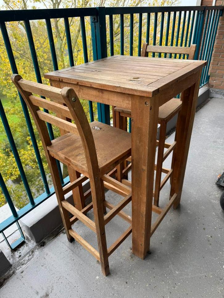Bar set massief acaciahout voor buiten, Huis en Inrichting, Barren, Ophalen