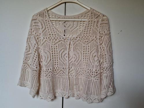 Nieuw gehaakt vestje 100 % katoen opengewerkt ecru wit zomer, Kleding | Dames, Truien en Vesten, Nieuw, Maat 38/40 (M), Wit, Ophalen of Verzenden