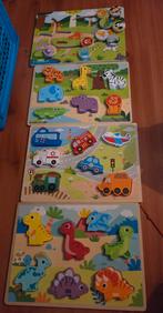 Verschillende Houten Puzzels, Ophalen, 2 tot 4 jaar, Meer dan 50 stukjes, Zo goed als nieuw