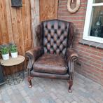 chesterfield oor fauteuil, Huis en Inrichting, Fauteuils, Ophalen, Gebruikt, 75 tot 100 cm, Leer