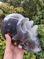 Agaat chalcedoon schedel skull, Ophalen of Verzenden, Mineraal