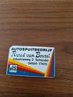 5663 Sticker Autospuitbedrijf Ruud van Boxtel, Verzamelen, Ophalen of Verzenden, Zo goed als nieuw