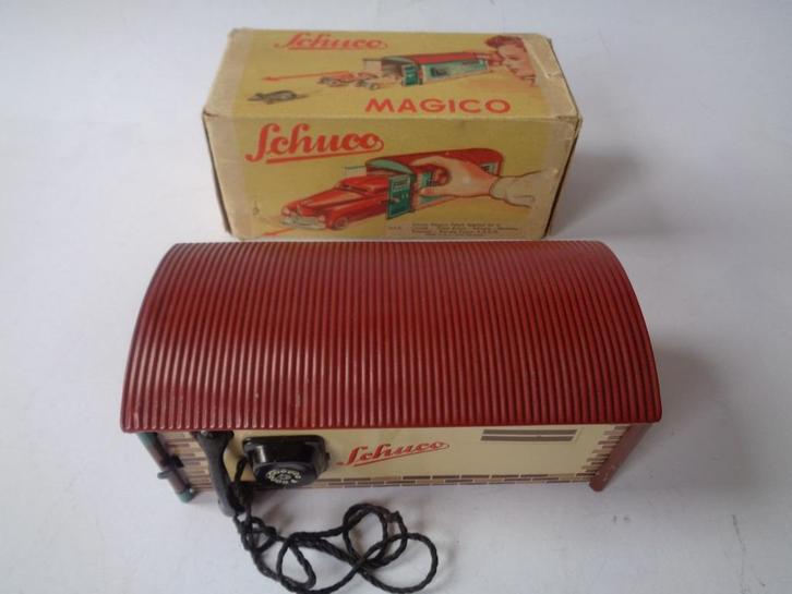 Oude blikken Schuco Magico 500 Garage in Doos, Germany, Verzamelen, Speelgoed, Zo goed als nieuw, Ophalen of Verzenden