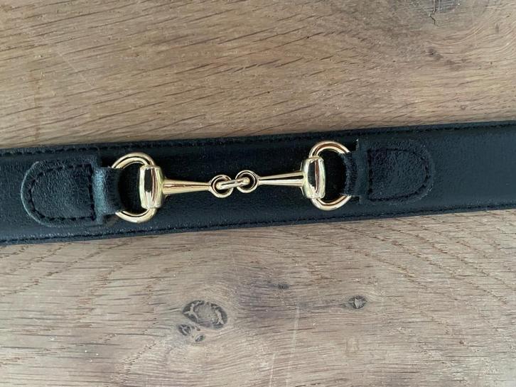 Luxe leren riem met goudkleurige bitjes 70cm, Kleding | Dames, Riemen en Ceinturen, Zo goed als nieuw, Tailleriem, Minder dan 80 cm