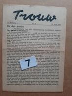 Verzet  illegale krant, Verzamelen, Militaria | Tweede Wereldoorlog, Ophalen of Verzenden, Overige soorten, Nederland, Boek of Tijdschrift