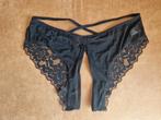 Zwarte kanten slip maat L NIEUW, Ophalen of Verzenden, Zwart, String