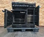 Luxe Fornuis Falcon 90cm zwart 3 ovens 5 pits, 60 cm of meer, Ophalen of Verzenden, Zo goed als nieuw, Energieklasse A of zuiniger