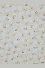 14031 vintage oud behang geel ruit bloemen 70s retro swiet, Huis en Inrichting, Verzenden, Bruin