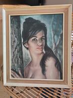 Vintage lijst en afbeelding, Antiek en Kunst, Curiosa en Brocante, Ophalen