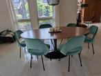 knoll tafel met zit stoelen, Ophalen, Zo goed als nieuw, Vijf personen of meer, Ovaal