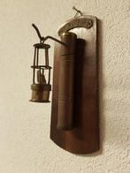 Oud koperen miniatuur mijnlampje., Antiek en Kunst, Ophalen of Verzenden, Koper