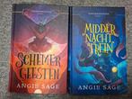 Angie Sage - Schemergeesten - middernacht trein, Boeken, Ophalen of Verzenden, Zo goed als nieuw, Angie Sage