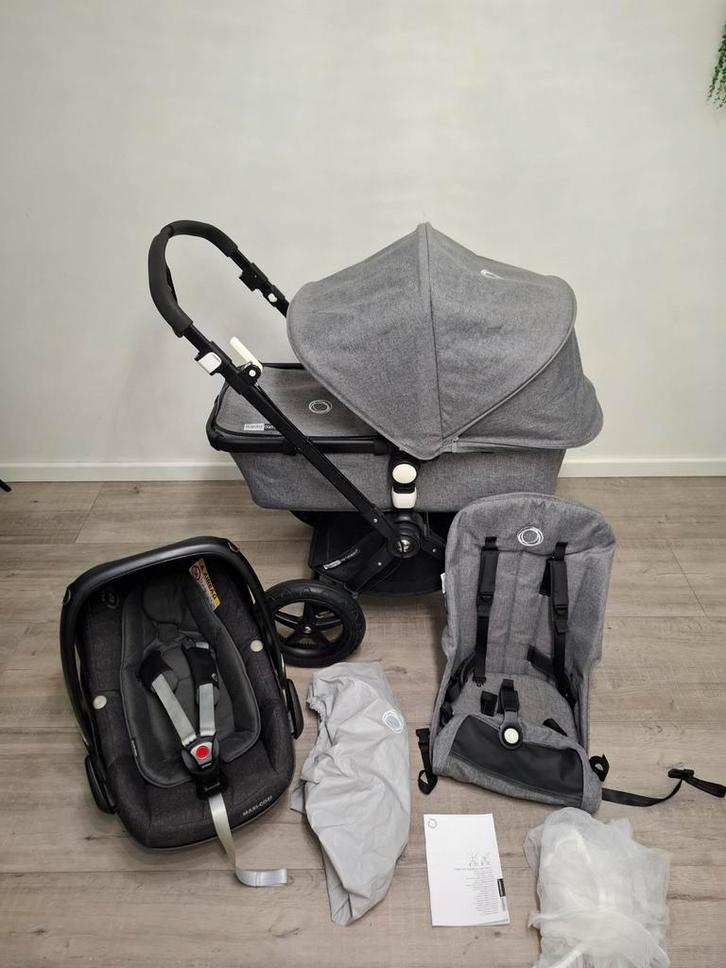 Bugaboo Cameleon 3 Plus grey melange met maxi cosi 3in1 set, Kinderen en Baby's, Kinderwagens en Combinaties, Bugaboo, Ophalen of Verzenden
