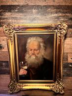 Olieverfschilderij van man met glas, Ophalen