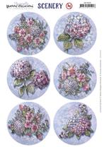 Yvonne Creations Scenery Aquarella Hydrangea Round 3D push o, ., Overige typen, Nieuw, Ophalen of Verzenden