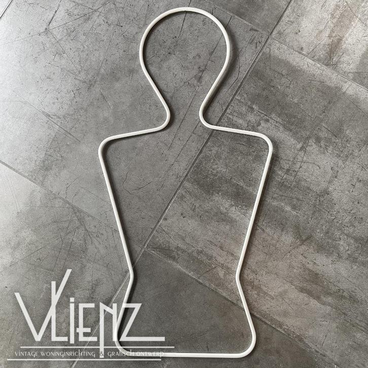 Vintage wit metalen paspop, kledinghanger torso retro, Verzamelen, Retro, Huis en Inrichting, Ophalen