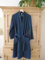Vandyck blauwe (blue ink) katoenen wafel kimono badjas mt M, Ophalen of Verzenden, Gedragen, Maat 48/50 (M), Vandyck
