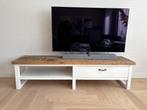 Mooi TV/audio meubel 180 cm met oude franse eiken wagondelen, Ophalen, Gebruikt, 150 tot 200 cm, Eikenhout