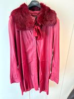 Ibana leren jurk in kersenrood maat 40, Kleding | Dames, Jurken, Verzenden, Zo goed als nieuw, Knielengte, Rood