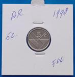 Aruba 5 cent - 1998 FDC, Koningin Beatrix, Losse munt, 5 cent, Verzenden