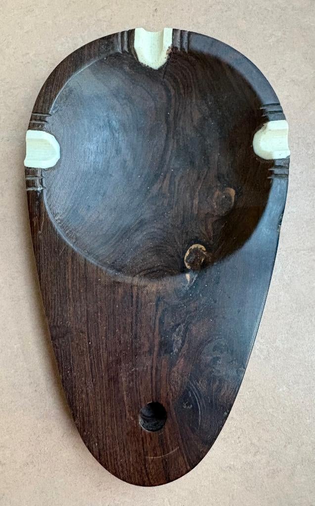 Vintage asbak, ebbenhout, Verzamelen, Rookartikelen, Aanstekers en Luciferdoosjes, Ophalen of Verzenden, Zo goed als nieuw, Asbak