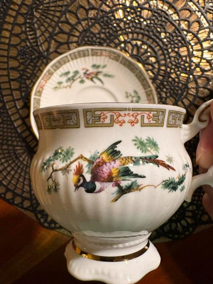 1Kop + Schotel van Elizabethan Fine Bone China, Antiek en Kunst, Antiek | Servies los, Ophalen of Verzenden