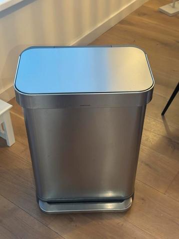 Simplehuman Vuilnisbak 55L - Zeer Netjes! beschikbaar voor biedingen