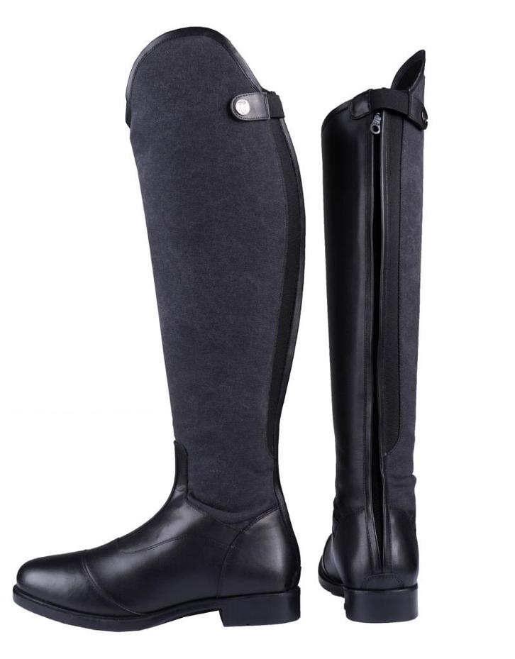 Zwarte Horka Denim laarzen denim/leer maat 39N, Dieren en Toebehoren, Paardrijkleding, Nieuw, Dames, Kinderen, Schoeisel, Dressuur