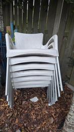 7 Stapelbare Stoelen - Verweerd, Prima Staat, Ophalen, Gebruikt, Kunststof, Stapelbaar