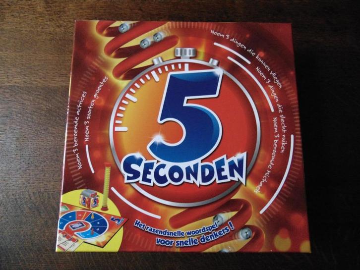 5 Seconden Spel van Mega Blue, Hobby en Vrije tijd, Gezelschapsspellen | Bordspellen, Nieuw, Drie of vier spelers, Vijf spelers of meer