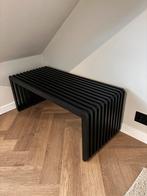 HK Living Slatted M Bank - Zwart Houten Bankje, Ophalen, Zo goed als nieuw, Hout, Minder dan 150 cm