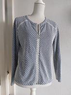 Blauw-wit jasje met rits, maat M So Soire, Maat 38/40 (M), Blauw, Ophalen of Verzenden, Jasje