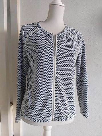 Blauw-wit jasje met rits, maat M So Soire  beschikbaar voor biedingen