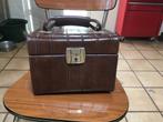 Vintage beautycase skai bruin, Ophalen of Verzenden, Zo goed als nieuw, Bruin