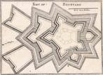 Plattegrond van de vesting Bourtange Merian 1659, Antiek en Kunst, Ophalen of Verzenden